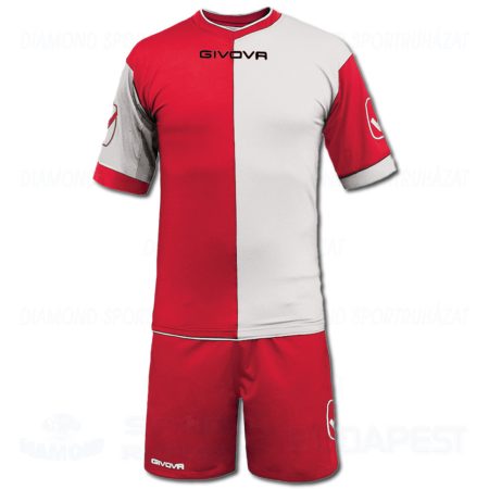 GIVOVA COMBO SENIOR KIT futball mez + nadrág KIT - piros-fehér