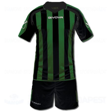 GIVOVA SUPPORTER KIT futball mez + nadrág KIT - fekete-zöld