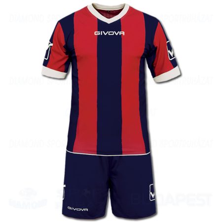 GIVOVA CATALANO SENIOR KIT futball mez + nadrág KIT - tengerkék-piros [M]