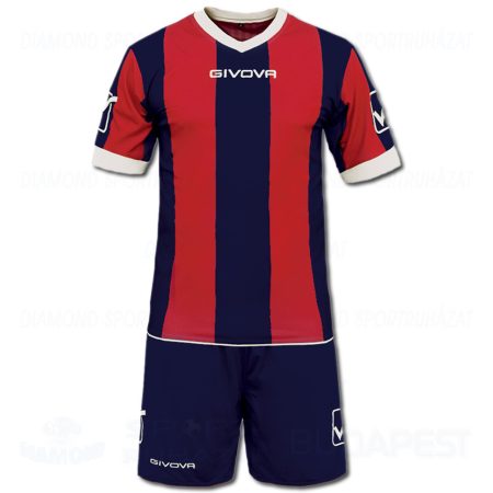 GIVOVA CATALANO SENIOR KIT futball mez + nadrág KIT - tengerkék-piros