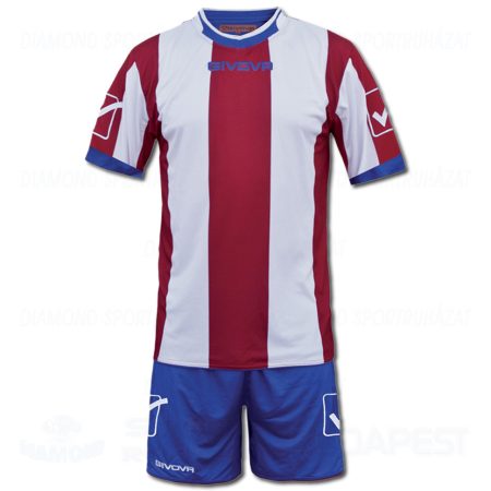 GIVOVA CATALANO SENIOR KIT futball mez + nadrág KIT - piros-fehér [L]