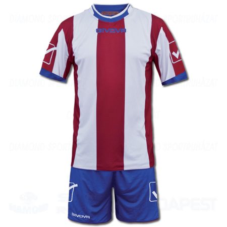 GIVOVA CATALANO SENIOR KIT futball mez + nadrág KIT - piros-fehér