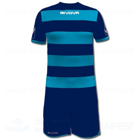 GIVOVA RUGBY SENIOR KIT futball mez + nadrág KIT - tengerkék-égkék