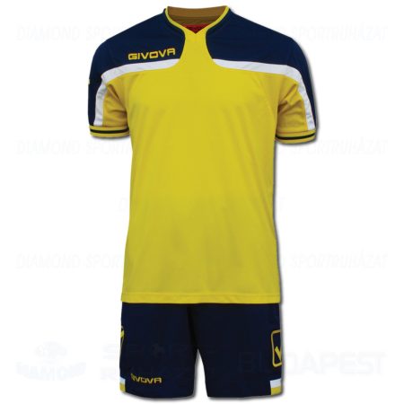 GIVOVA AMERICA KIT futball mez + nadrág KIT - sárga-tengerkék