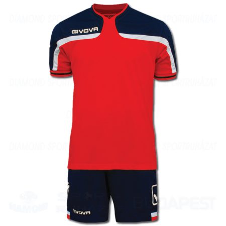 GIVOVA AMERICA KIT futball mez + nadrág KIT - piros-tengerkék [2XL]