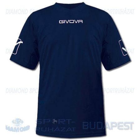 GIVOVA MC SHIRT futball mez - tengerkék [4XS]