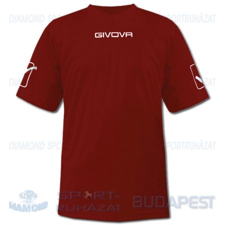 GIVOVA MC SHIRT futball mez - burgundivörös