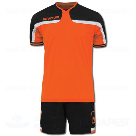 GIVOVA AMERICA SENIOR KIT futball mez + nadrág KIT - fekete-UV narancssárga