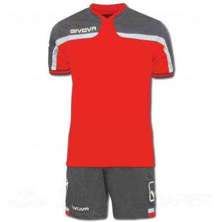 GIVOVA AMERICA SENIOR KIT futball mez + nadrág KIT - sötétszürke-piros