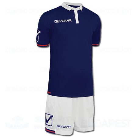 GIVOVA WORLD SENIOR KIT futball mez + nadrág KIT - tengerkék-fehér [XL]