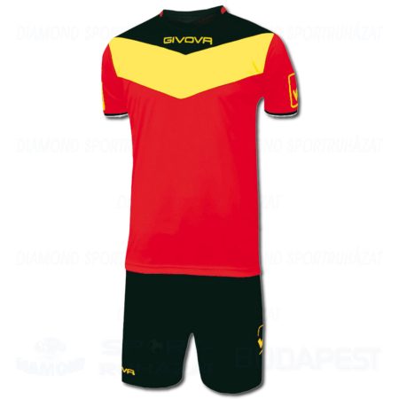 GIVOVA CAMPO KIT futball mez + nadrág KIT - piros-sárga [L]