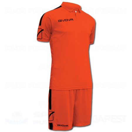 GIVOVA PLAY SENIOR KIT futball mez + nadrág KIT - UV narancssárga-fekete [L]
