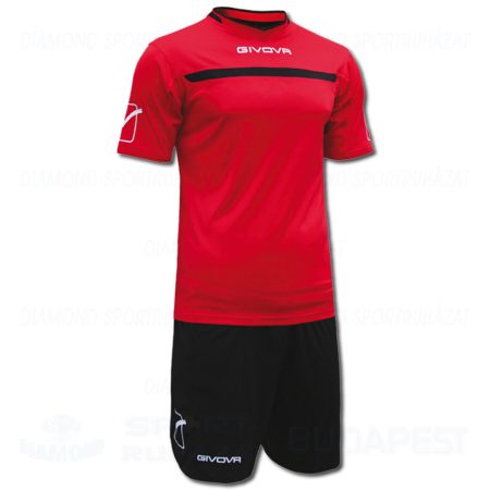GIVOVA ONE KIT futball mez + nadrág KIT - piros-fekete
