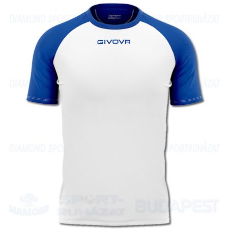 GIVOVA SHIRT CAPO futball mez - fehér-királykék