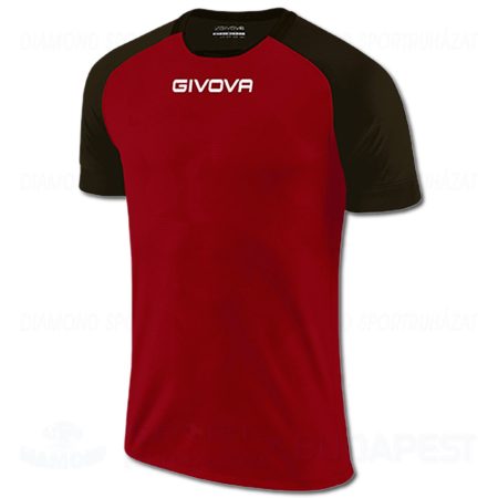 GIVOVA SHIRT CAPO futball mez - burgundivörös-fekete