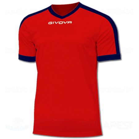 GIVOVA SHIRT REVOLUTION futball mez - piros-tengerkék