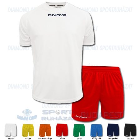 GIVOVA ONE & ONE SET futball mez + nadrág SZETT - fehér