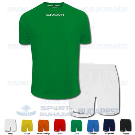 GIVOVA ONE & ONE SET futball mez + nadrág SZETT - zöld