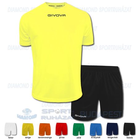 GIVOVA ONE & ONE SET futball mez + nadrág SZETT - UV sárga