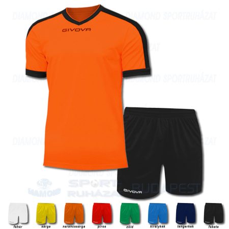 GIVOVA REVOLUTION & ONE SET futball mez + nadrág SZETT - narancssárga-fekete