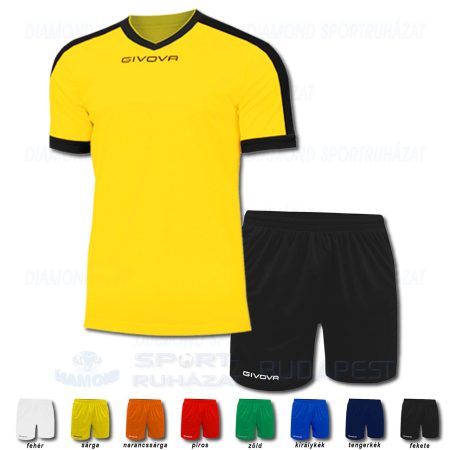 GIVOVA REVOLUTION & ONE SET futball mez + nadrág SZETT - sárga-fekete