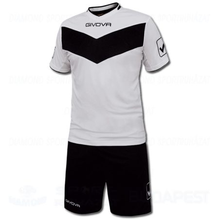 GIVOVA VITTORIA KIT futball mez + nadrág KIT - fehér-fekete