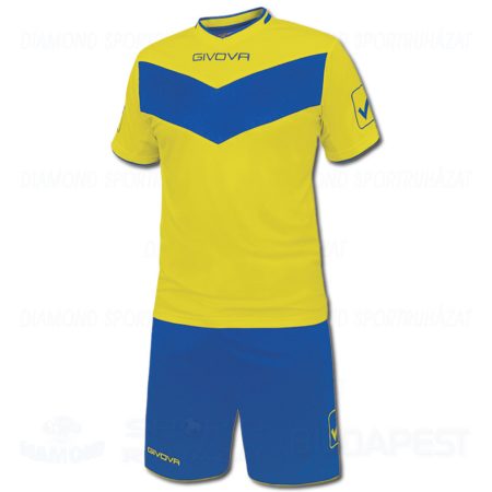 GIVOVA VITTORIA KIT futball mez + nadrág KIT - sárga-királykék [XL]