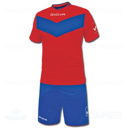 GIVOVA VITTORIA KIT futball mez + nadrág KIT - piros-királykék [XL]