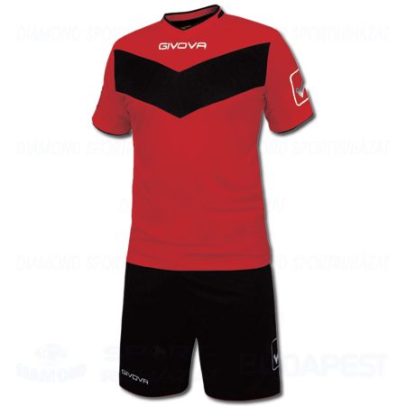 GIVOVA VITTORIA KIT futball mez + nadrág KIT - piros-fekete