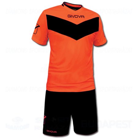 GIVOVA VITTORIA FLUO KIT futball mez + nadrág KIT - UV narancssárga-fekete
