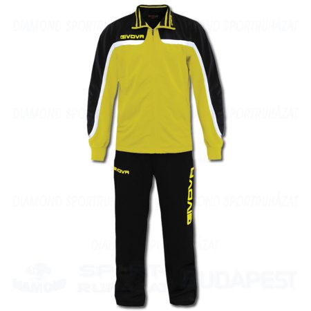 GIVOVA EUROPA KIT cipzáras szabadidő melegítő felső + nadrág KIT - sárga-fekete