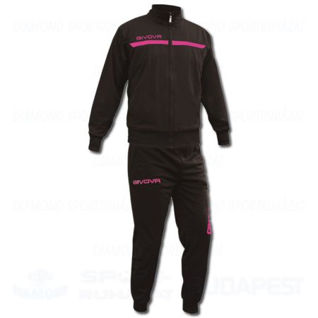 GIVOVA TUTA ONE FULL ZIP KIT cipzáras edző- és szabadidő melegítő felső + nadrág KIT - fekete-fukszia