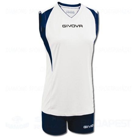 GIVOVA SPIKE LADIES KIT női röp- és kézilabda mez + nadrág KIT - fehér-tengerkék