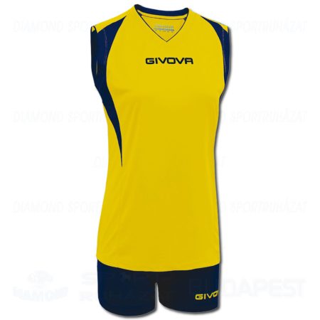 GIVOVA SPIKE LADIES KIT női röp- és kézilabda mez + nadrág KIT - sárga-tengerkék