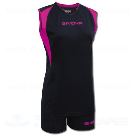 GIVOVA SPIKE LADIES KIT női röp- és kézilabda mez + nadrág KIT - fekete-fukszia