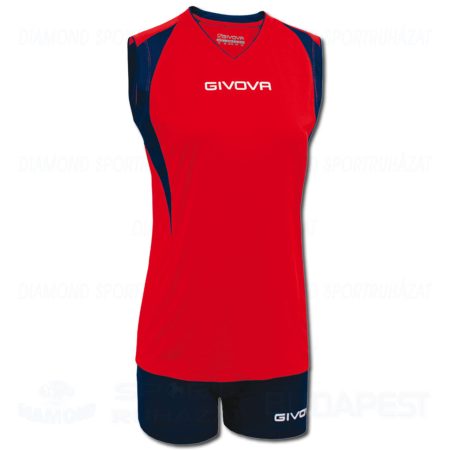 GIVOVA SPIKE LADIES KIT női röp- és kézilabda mez + nadrág KIT - piros-tengerkék