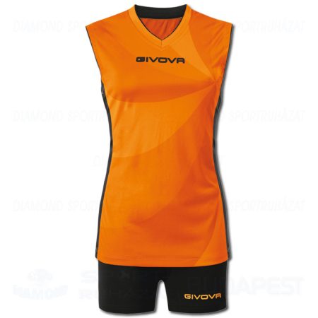 GIVOVA ELICA LADIES KIT női röp- és kézilabda mez + nadrág KIT - narancssárga-fekete