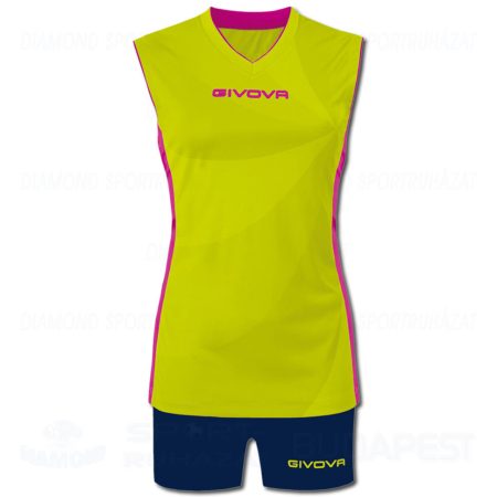 GIVOVA ELICA LADIES KIT női röp- és kézilabda mez + nadrág KIT - UV sárga-fukszia